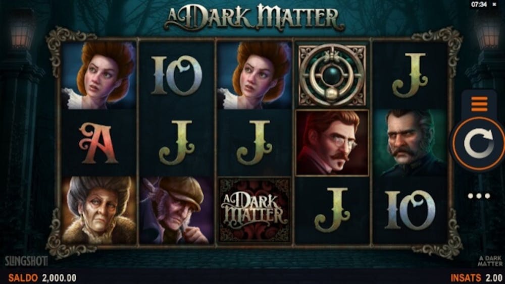Spelplanen och dess visuella uppbyggnad i sloten A Dark Matter.