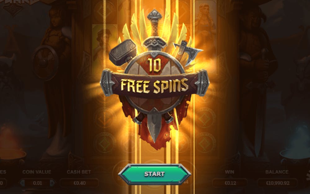 Free spins i Age of Asgard.