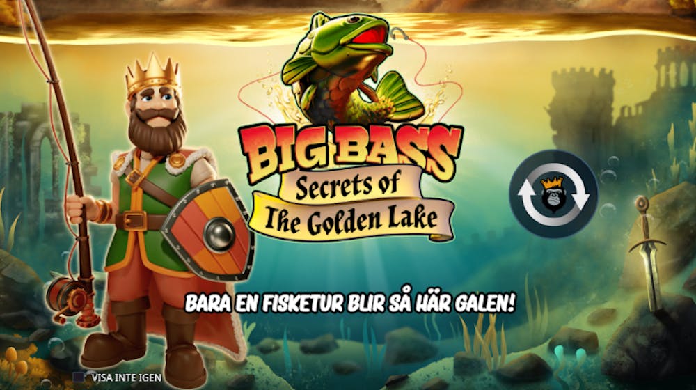 Bild på en fiskare som gör sig redo att ta upp storfångst i sloten Big Bass Secrets of the Golden Lake
