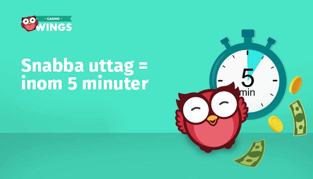 Snabba uttag inom 5 minuter
