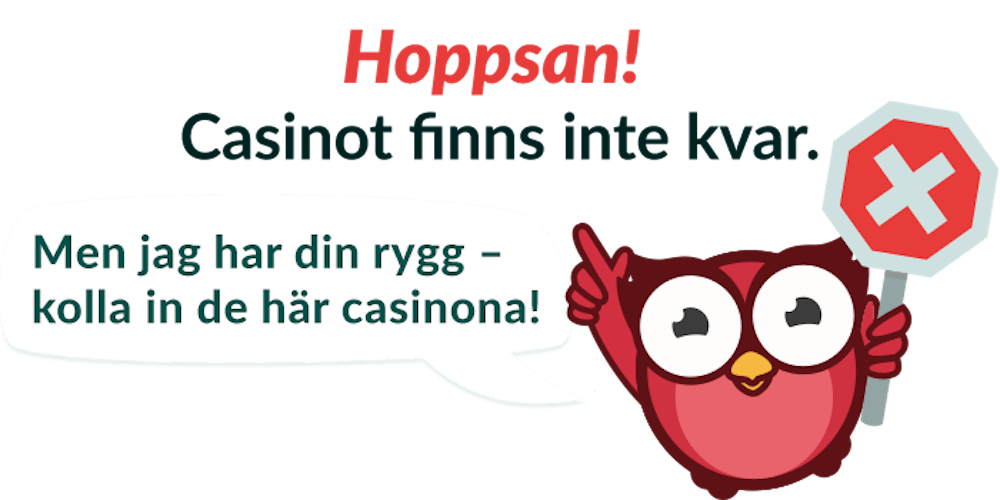 Casinot är stängt och inte tillgängligt för svenska spelare