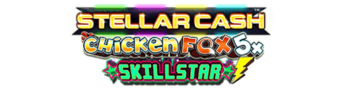 bild som visar en logo för Stellar Jakpots och Chicken Fox tillsammans