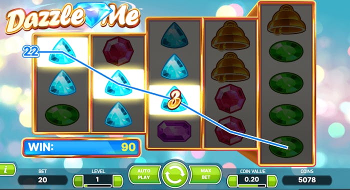 Spel på videosloten Dazzle Me.
