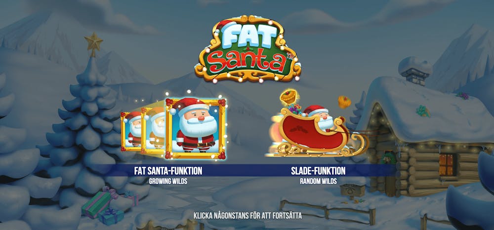 Startskärmen till sloten Fat Santa.