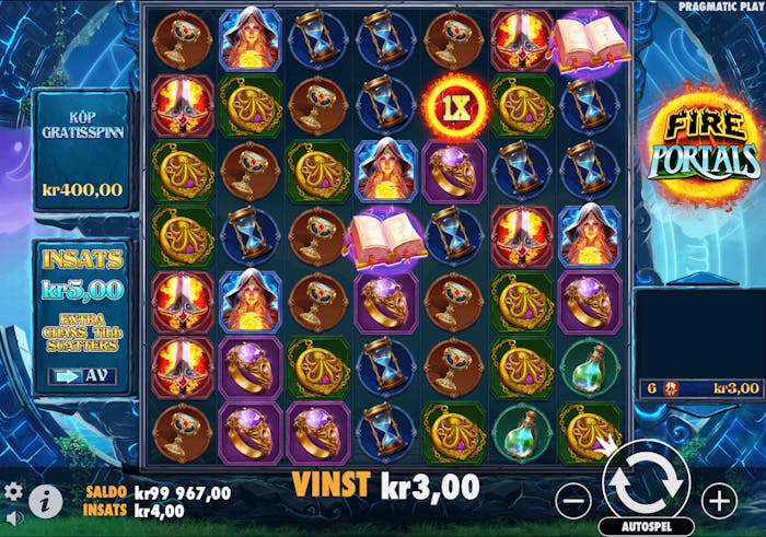 Spel på Fire Portals slot.