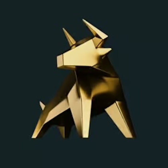 en tjur av guld