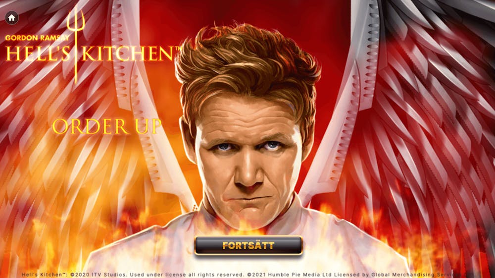 Startskärmen i Hell's Kitchen.