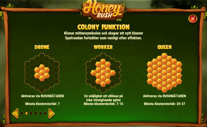 Colony-funktion som klonar mittensymbolen och skapar ett nytt kluster.