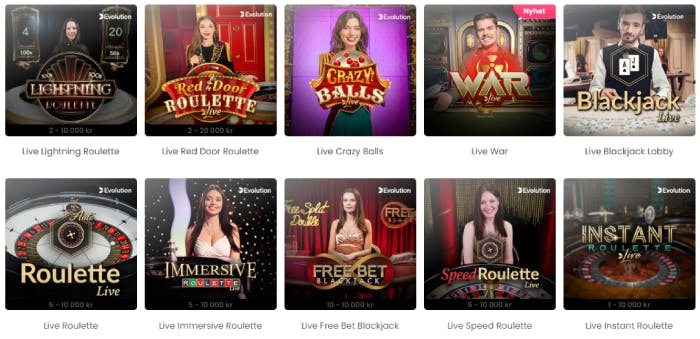 Jubla casino livespel