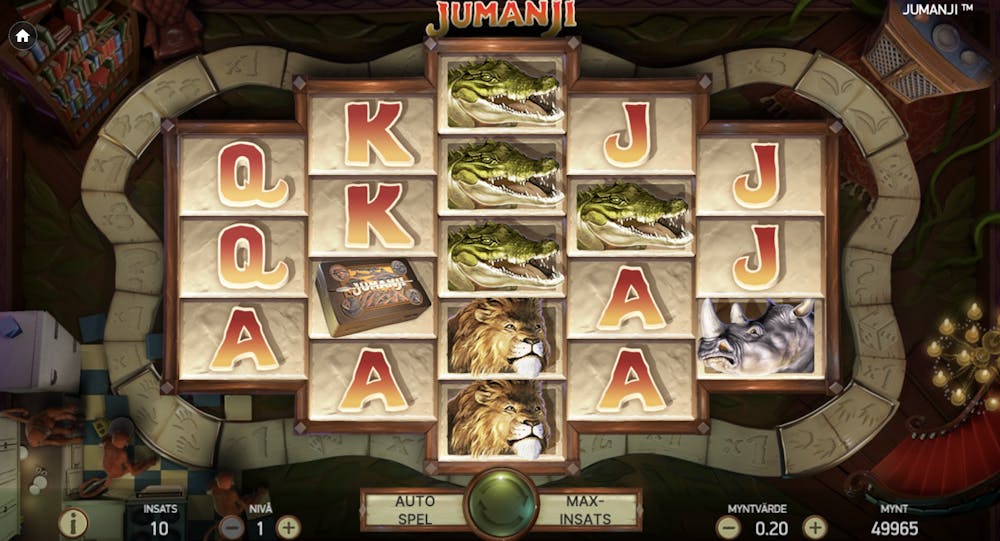 Spelplanen i sloten Jumanji.