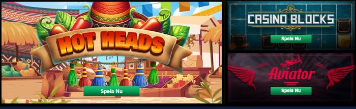 Bild som visar ett flertal casinospel som inte är slots eller bordsspel