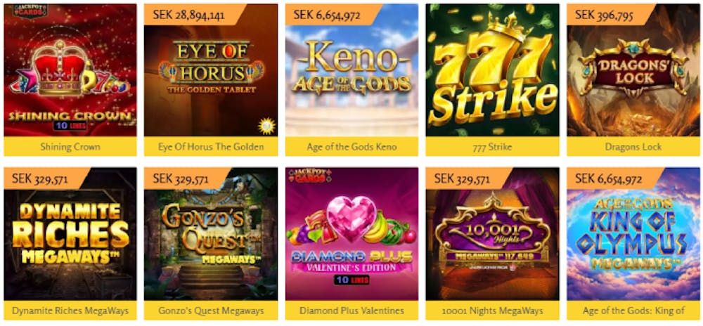 bild som visar luckyme slots jackpottar