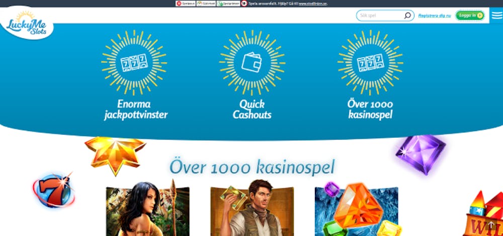 startsida för luckyme slots casino