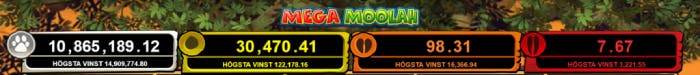 Mega Moolah jackpottar