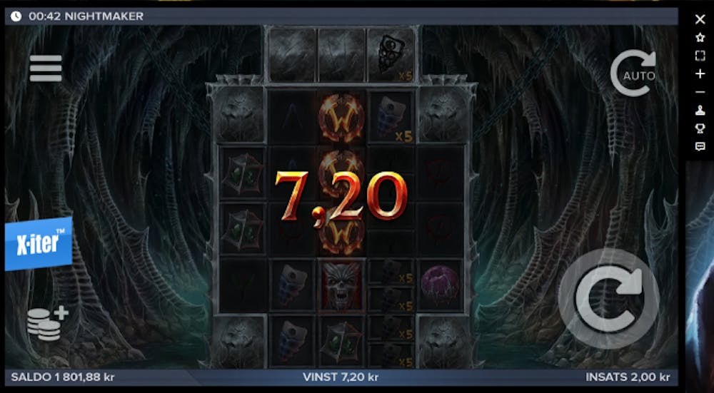 Bild som ivsar hjulen i Nightmaker slot från ELK