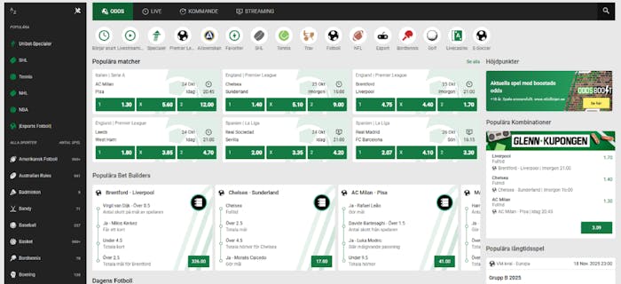 bild på unibet sportsbook