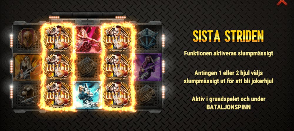 Last Stand-funktionen i Sabaton slot.