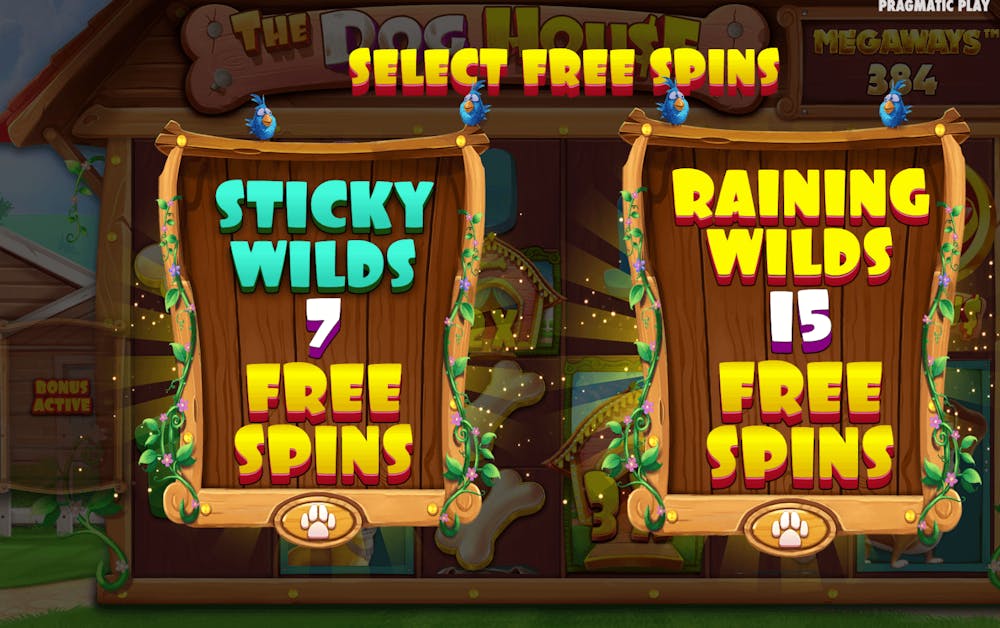 Bonusrundor på The Dog House Megaways slot.