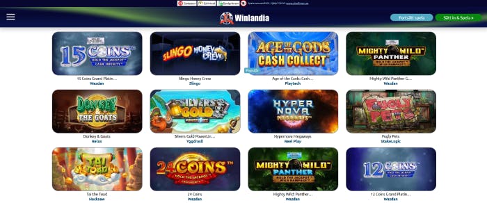 Winlandia slots lobby