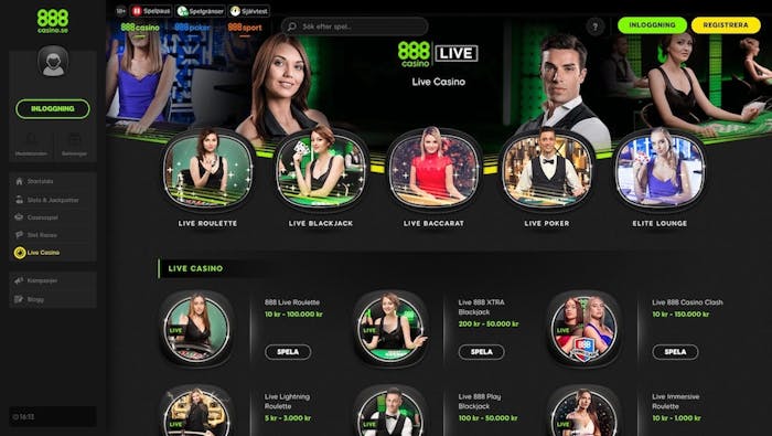 Även live casino