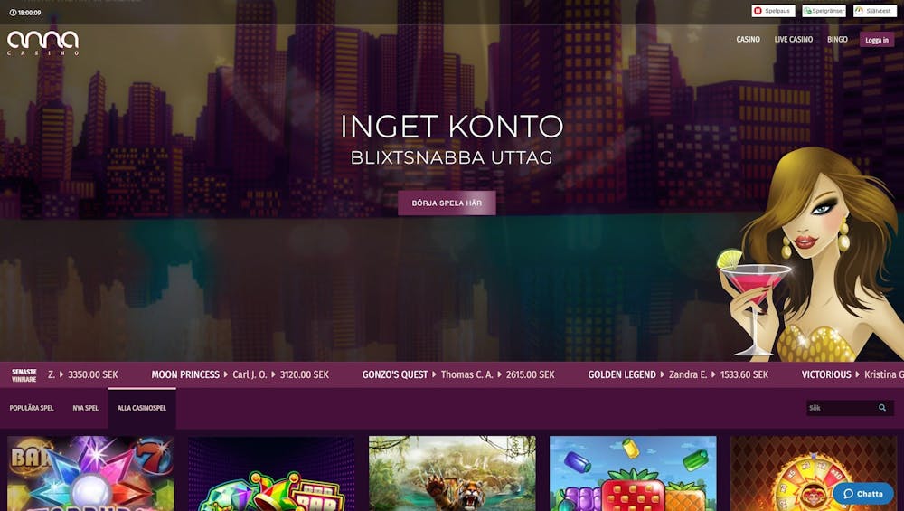Kom igång enkelt hos Anna Casino