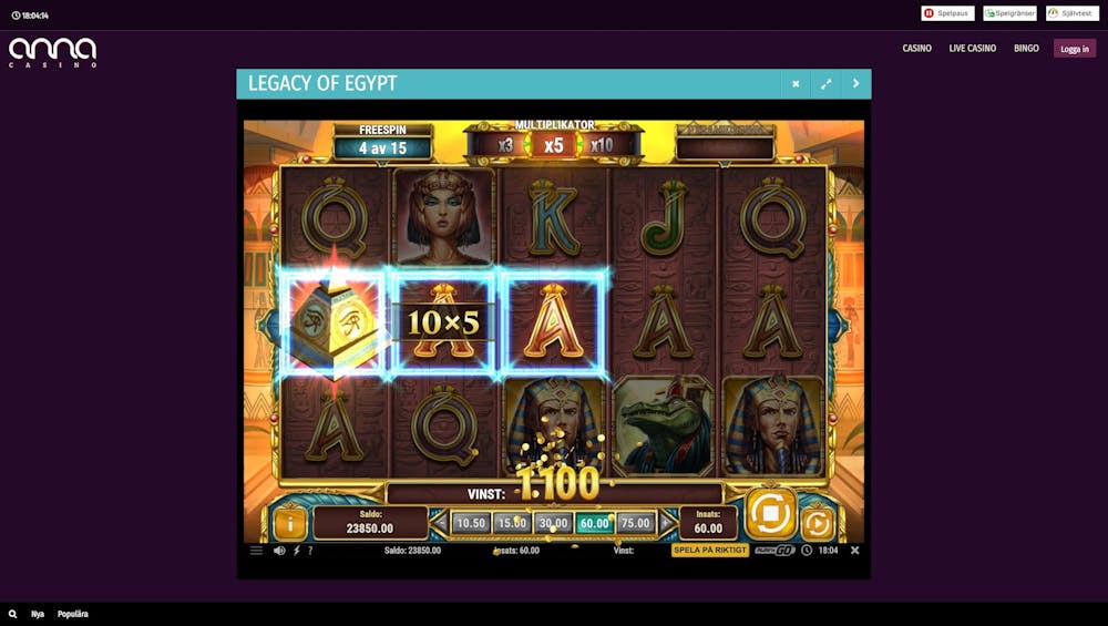 Spela Legacy of Egypt hos Anna Casino