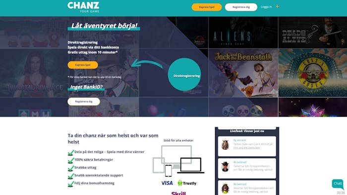 Spela på Chanz Casino