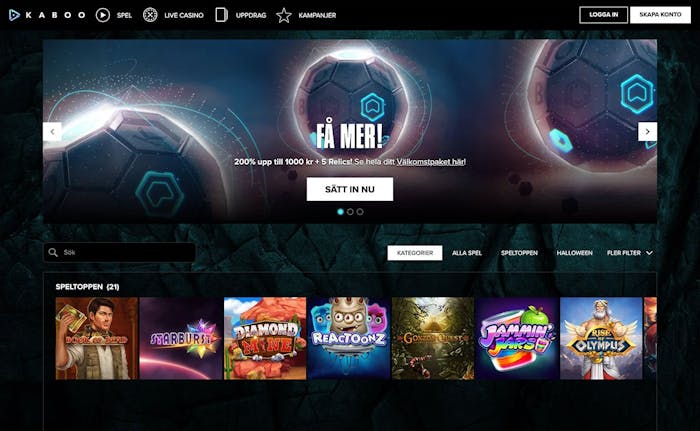 Spela på Kaboo Casino