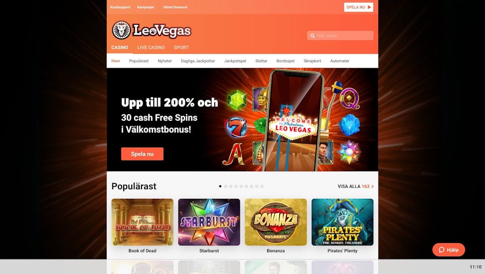 Som ny spelare hos LeoVegas får du alltid ett schysst välkomstpaket