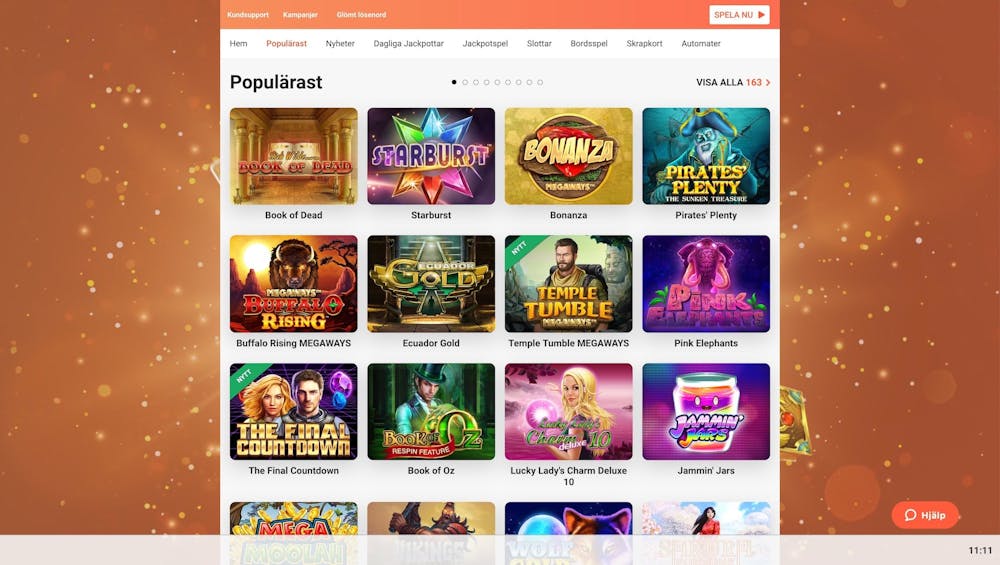 LeoVegas är omtyckta för sitt stora spelutbud från flera olika speltillverkare