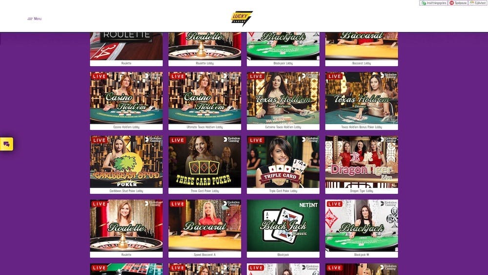 Även live casino