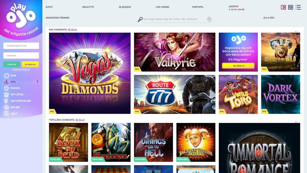 Här finns i princip alla populära slots
