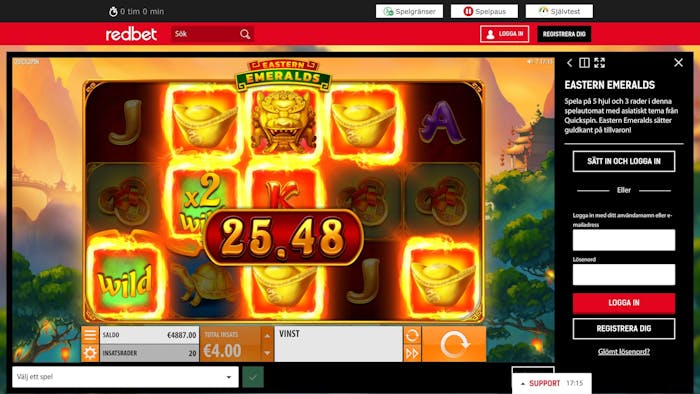 Spela Eastern Emeralds hos Redbet