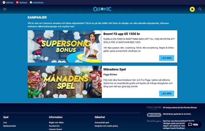 Hämta din bonus hos Casonic
