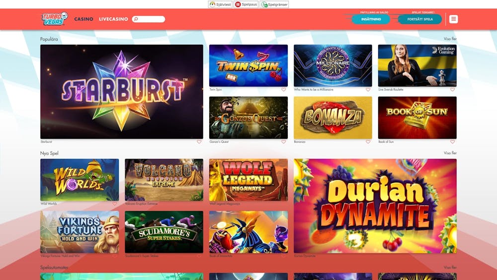 Njut av massor med slots