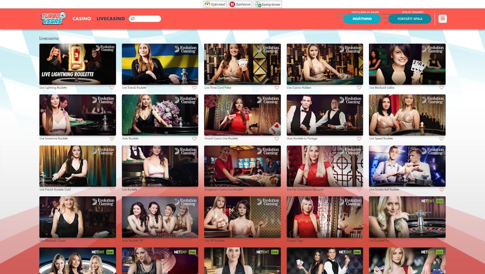 Stort live casino
