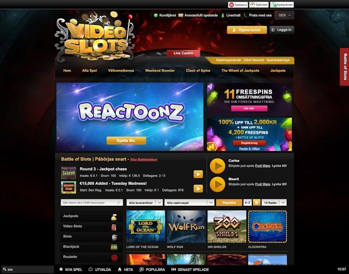 Spela hos Videoslots