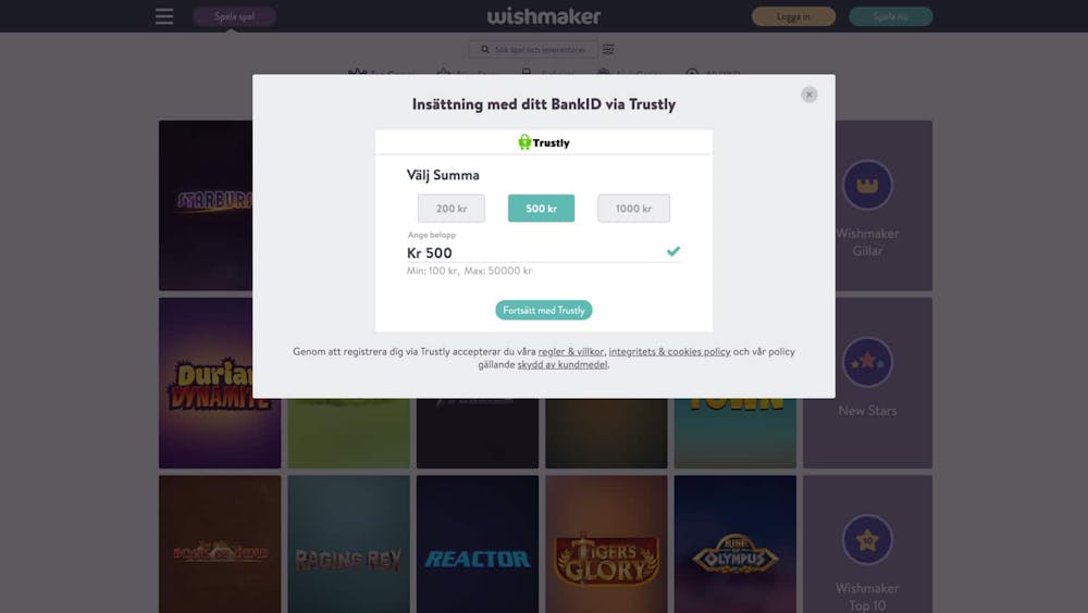 Enkel registrering med Trustly