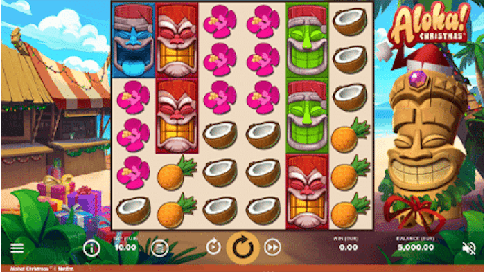 Aloha! Christmas slot logo