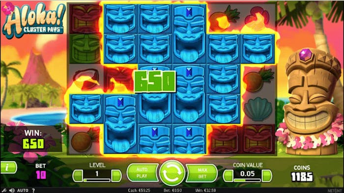 Aloha! Cluster Pays slot logo