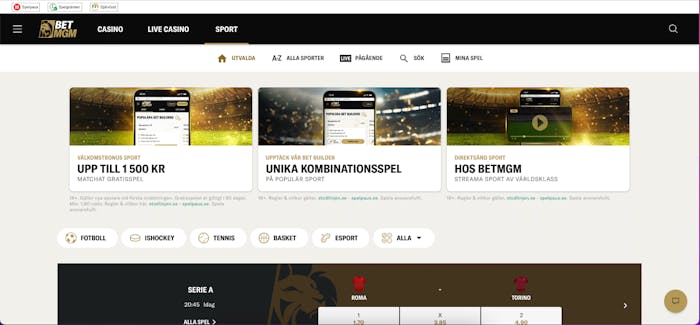 Betting på BetMGM