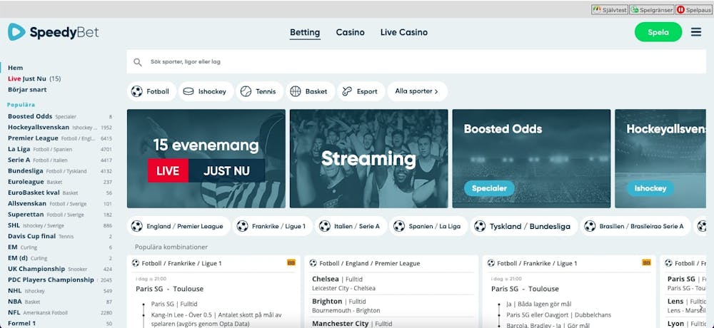 Betting på Speedybet