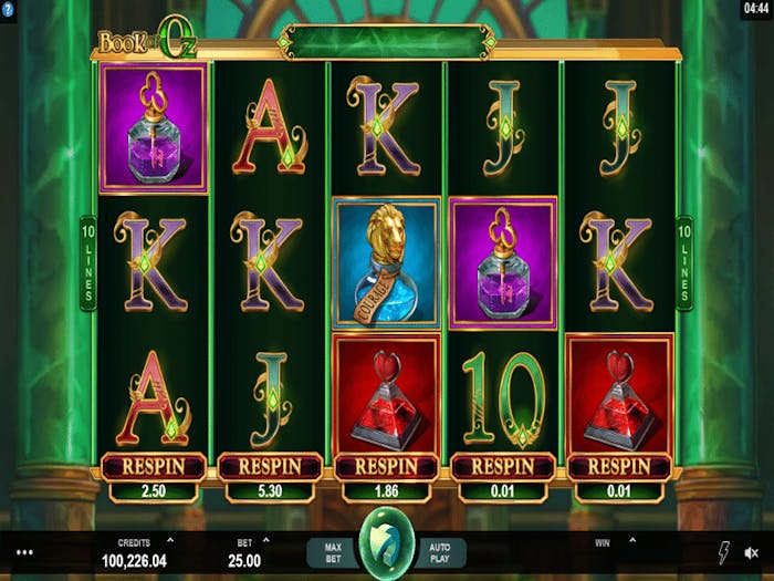 Book of Oz slot logo