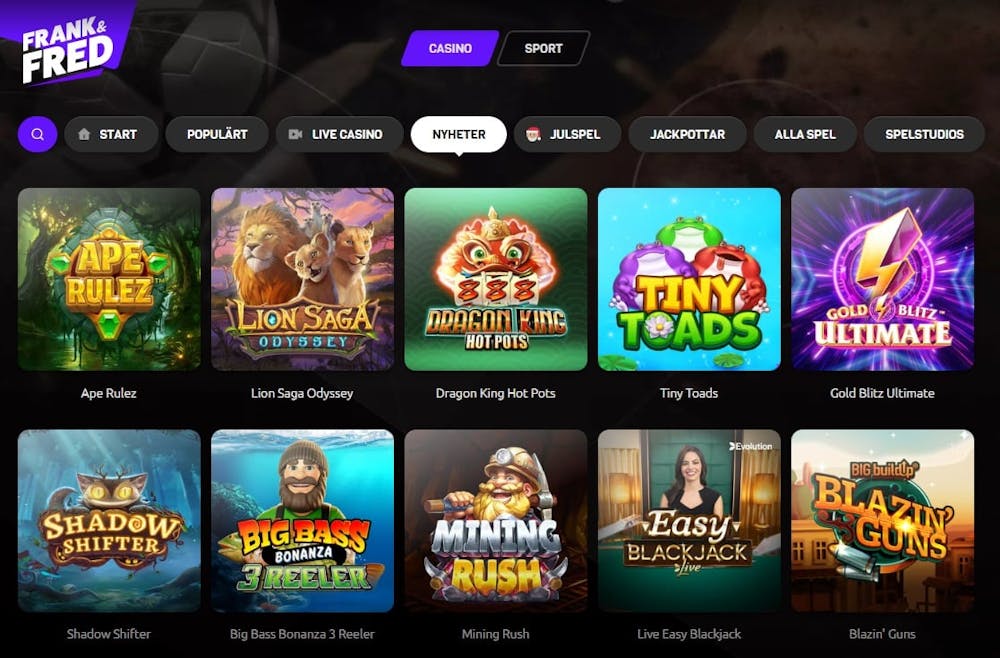 frankfred new slots