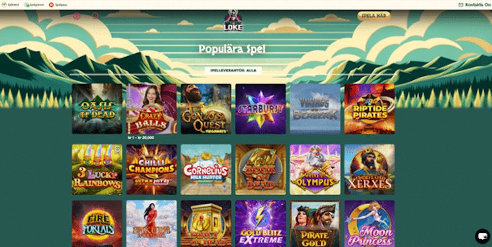 loke casino populära spel