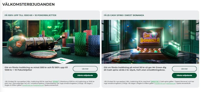 mr green bonus