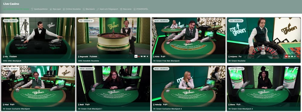 mr green livecasino