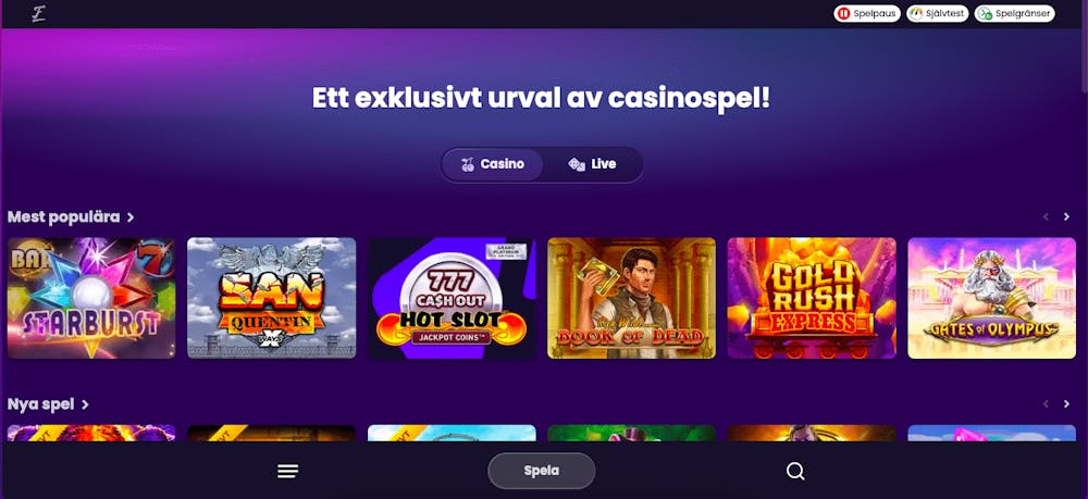 Spelutbud på Flax