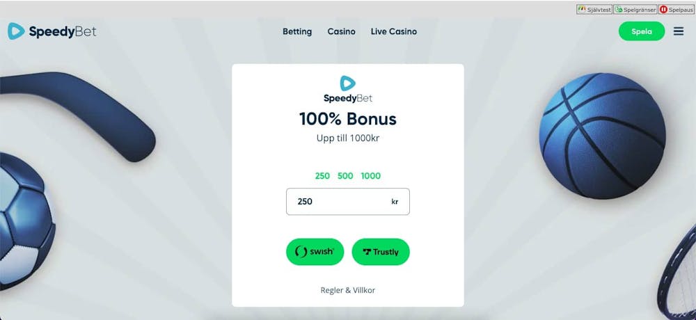 Välkomstbonus speedybet