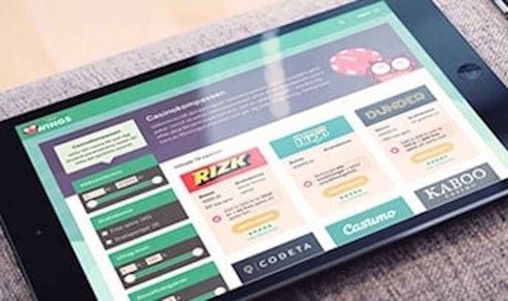 Casinokompassen på en iPad